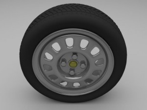 vw golf wheel Model 3D