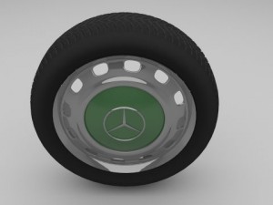 mercedes w123 wheel 3D 模型