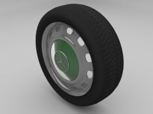 mercedes w123 wheel 3D मॉडल