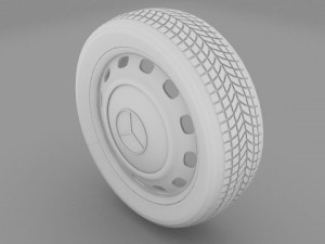 mercedes w123 wheel 3D मॉडल