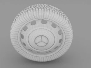 mercedes w123 wheel 3D Model