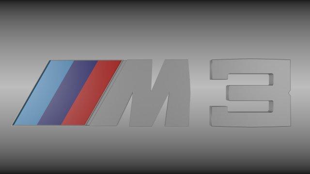 bmw m3 logo 3Dモデル .c4d .max .obj .3ds .fbx .stl .blend 