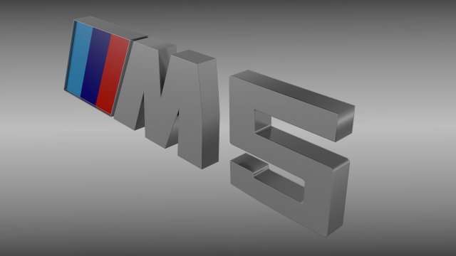 bmw m5 logo 3D-Modell .c4d .max .obj .3ds .fbx .stl .blend 
