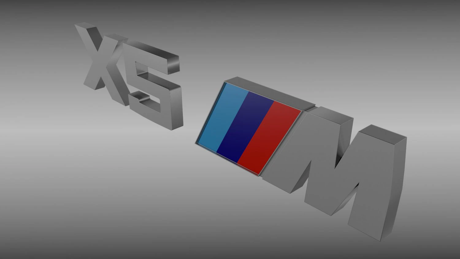 bmw x5m logo 3D Model .c4d .max .obj .3ds .fbx .stl .blend 