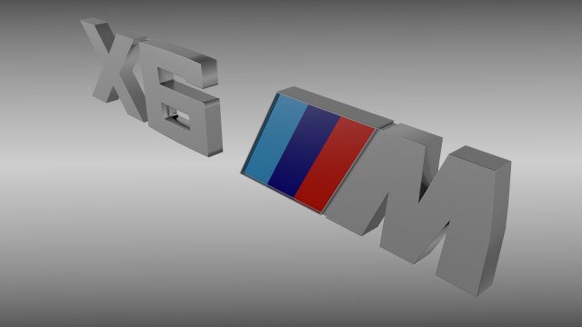 bmw x6m logo Model 3D .c4d .max .obj .3ds .fbx .stl .blend 
