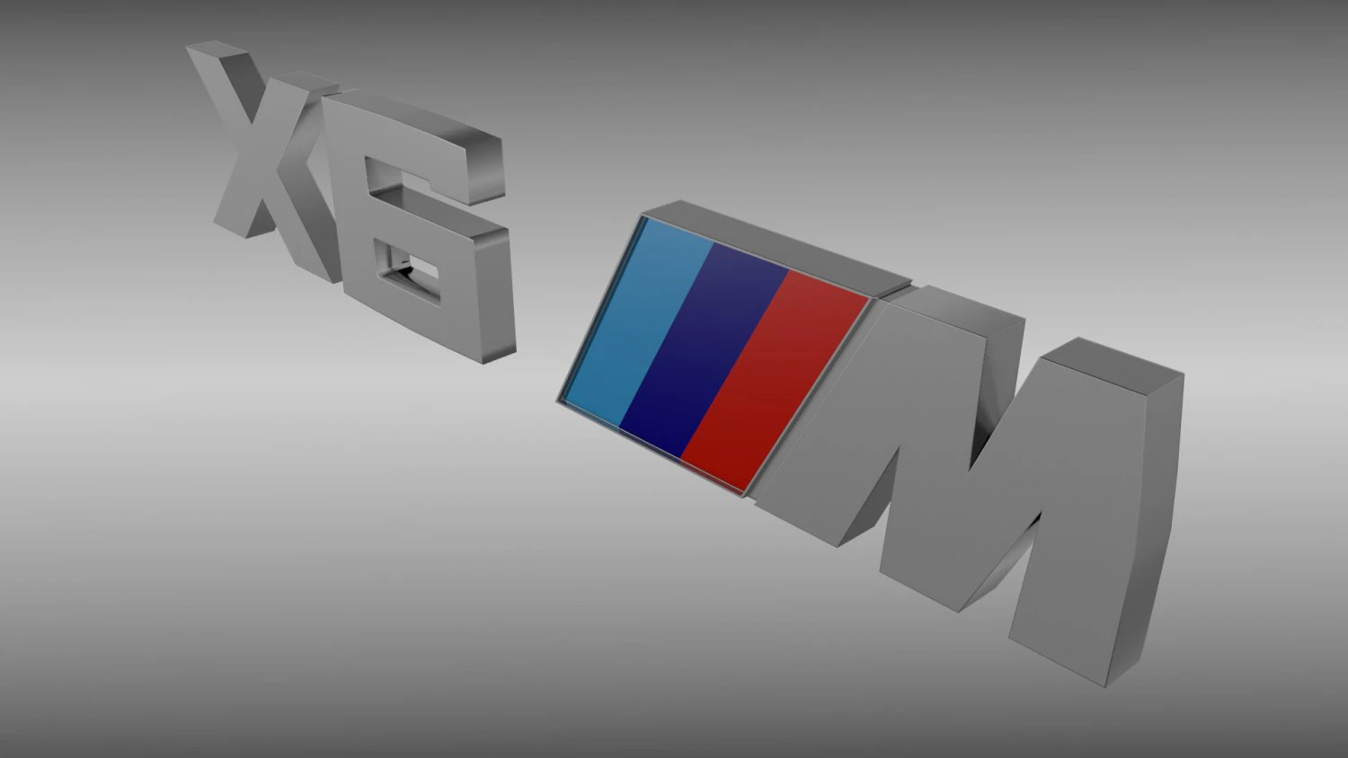 bmw x6m logo 3D Model .c4d .max .obj .3ds .fbx .stl .blend 