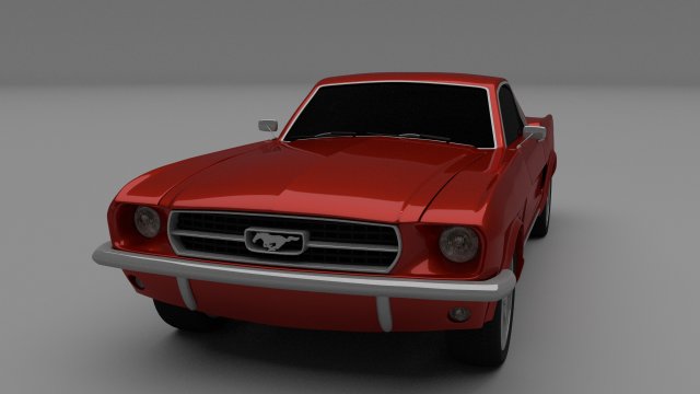 1965 ford mustang 3D Model .c4d .max .obj .3ds .fbx .stl .blend