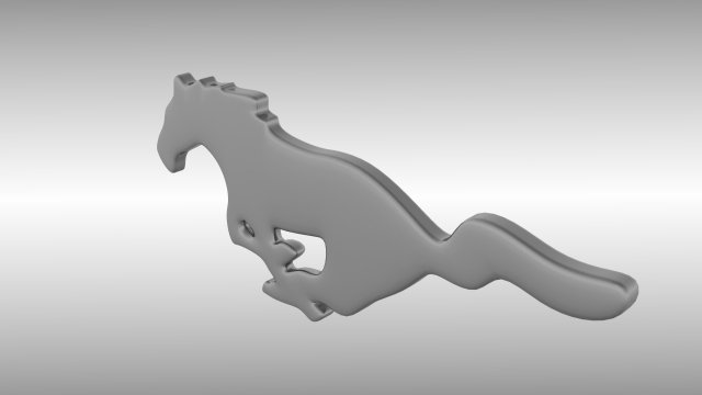 ford mustang logo Modelo 3D .c4d .max .obj .3ds .fbx .stl .blend 