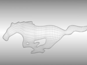 ford mustang logo Modelo 3D