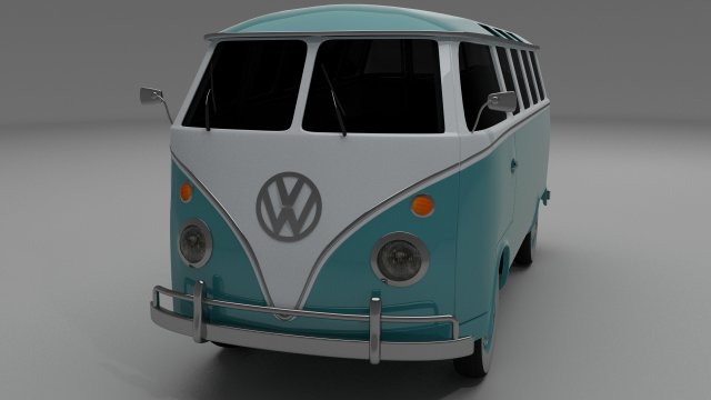 vw bus mk 1 3D 模型 .c4d .max .obj .3ds .fbx .stl .blend 