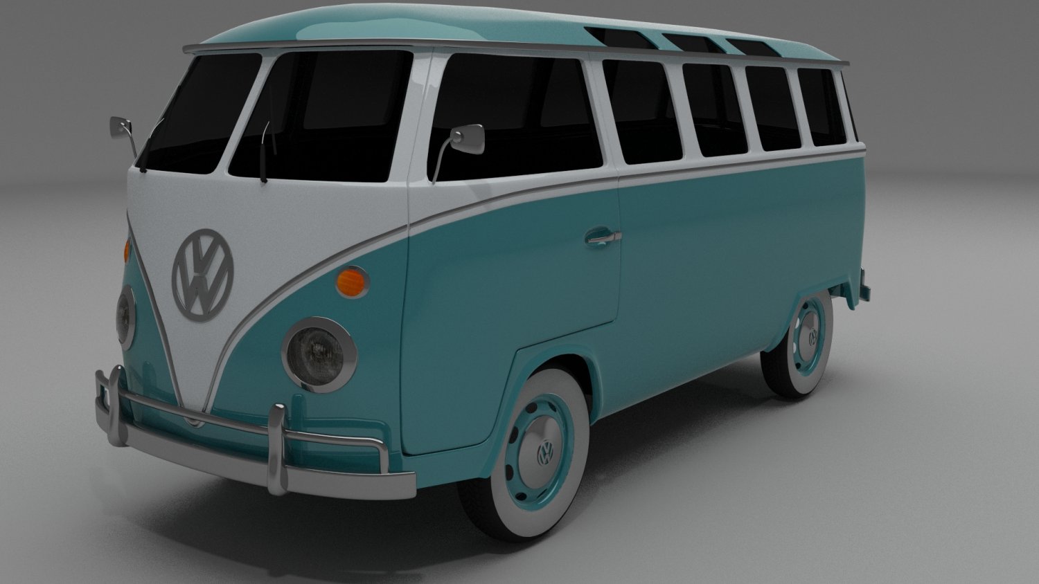 Бус 03. Фольксваген фургон 3d модель. Автобус Фольксваген 3d.