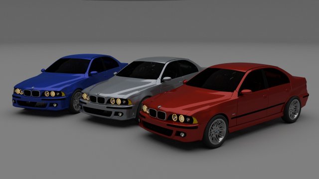 5 series bmw e39 3Dモデル .c4d .max .obj .3ds .fbx .stl .blend 