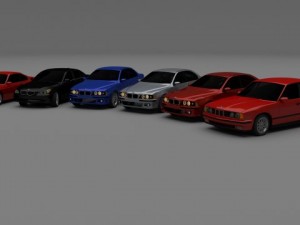 bmw 5 series e34e39e60 bmw 8 series e31 3D Model