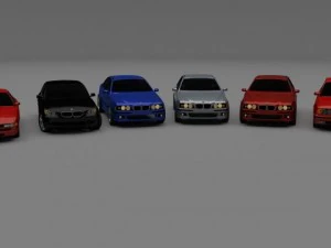 bmw serie 5 e34e39e60 bmw serie 8 e31 Modello 3D