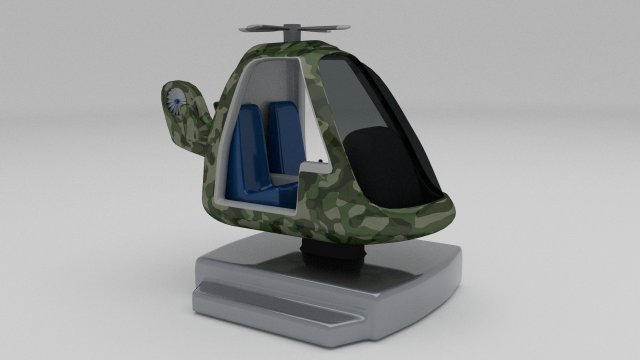 army kiddie ride 3D Model .c4d .max .obj .3ds .fbx .stl .blend 