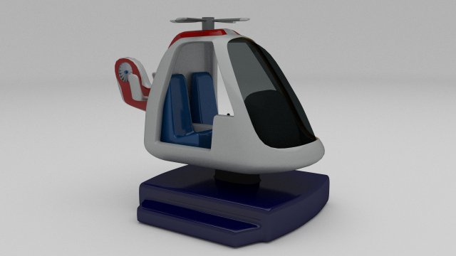 ambulance chopper kiddie ride Modelo 3D .c4d .max .obj .3ds .fbx .stl .blend 