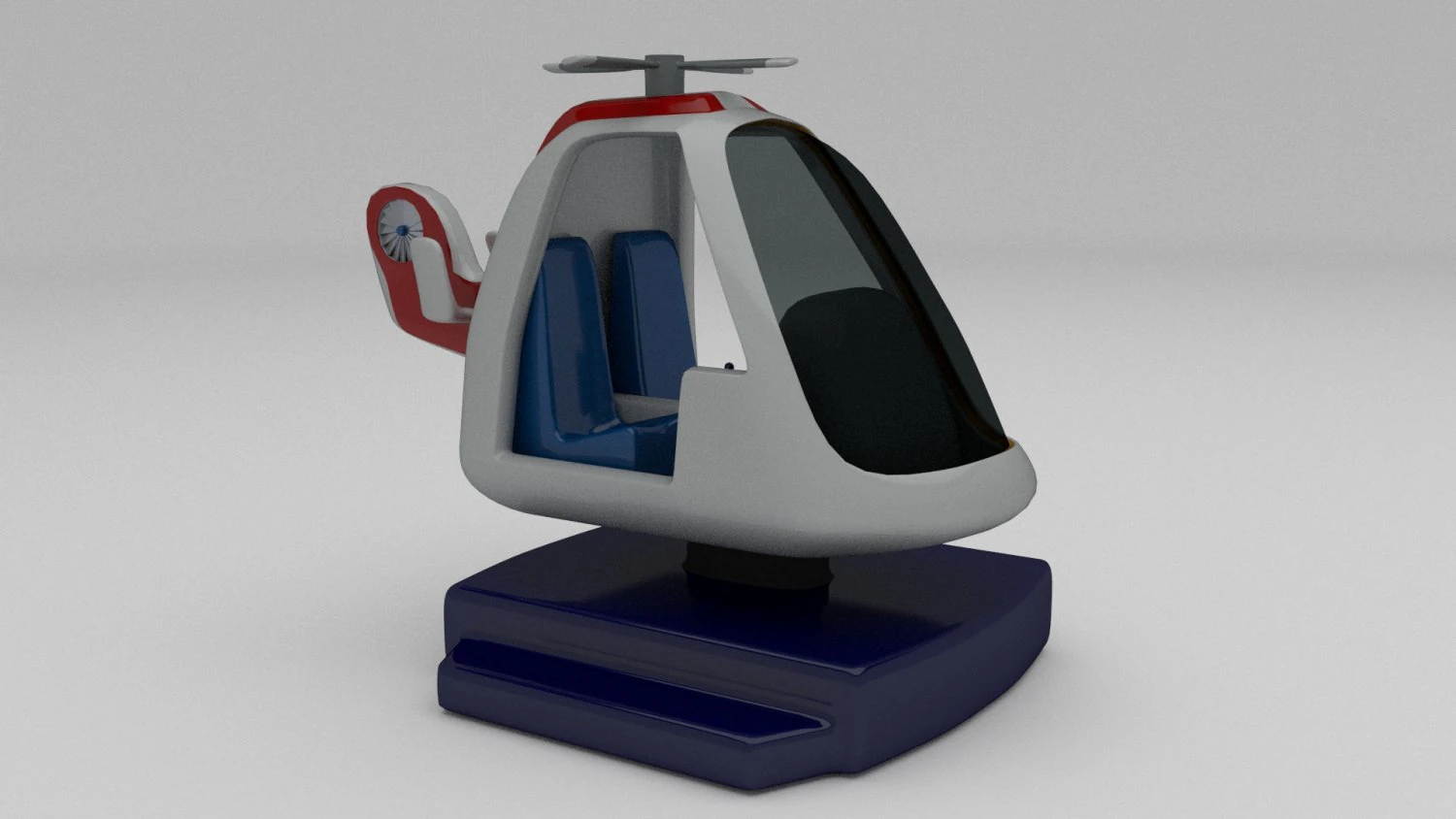ambulance chopper kiddie ride 3D Model .c4d .max .obj .3ds .fbx .stl .blend
