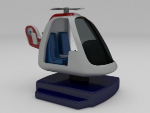 ambulance chopper kiddie ride 3D Model