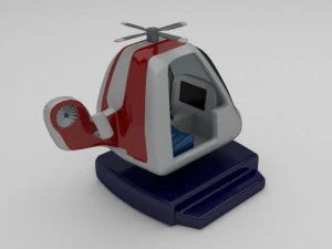 ambulance chopper kiddie ride 3D Model