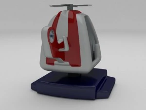ambulance chopper kiddie ride 3D Model