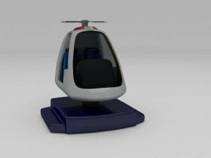 ambulance chopper kiddie ride 3D Model