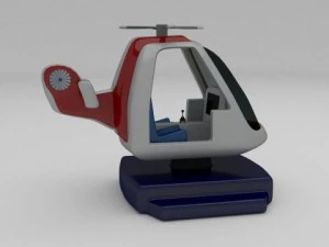 ambulance chopper kiddie ride 3D Model