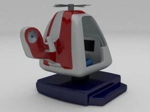 ambulance chopper kiddie ride 3D Model