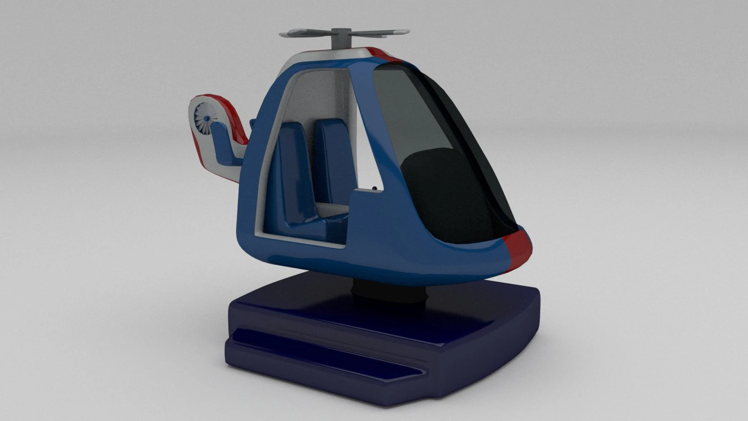 police chopper kiddie ride 3D Model .c4d .max .obj .3ds .fbx .stl .blend 