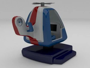 police chopper kiddie ride 3D Model