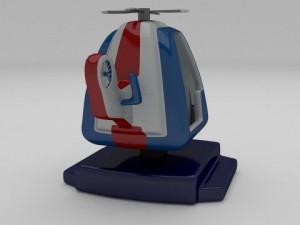 police chopper kiddie ride 3D मॉडल