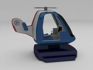 police chopper kiddie ride 3D Model