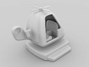 police chopper kiddie ride 3D Model