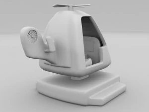 police chopper kiddie ride 3D Model