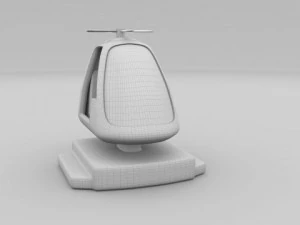 police chopper kiddie ride 3D Model
