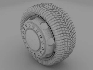 卡车巴士车轮 3D 模型