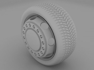 truck  bus wheel Model 3D
