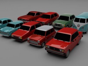 classic car collection 3D Model