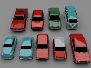 classic car collection 3D Model
