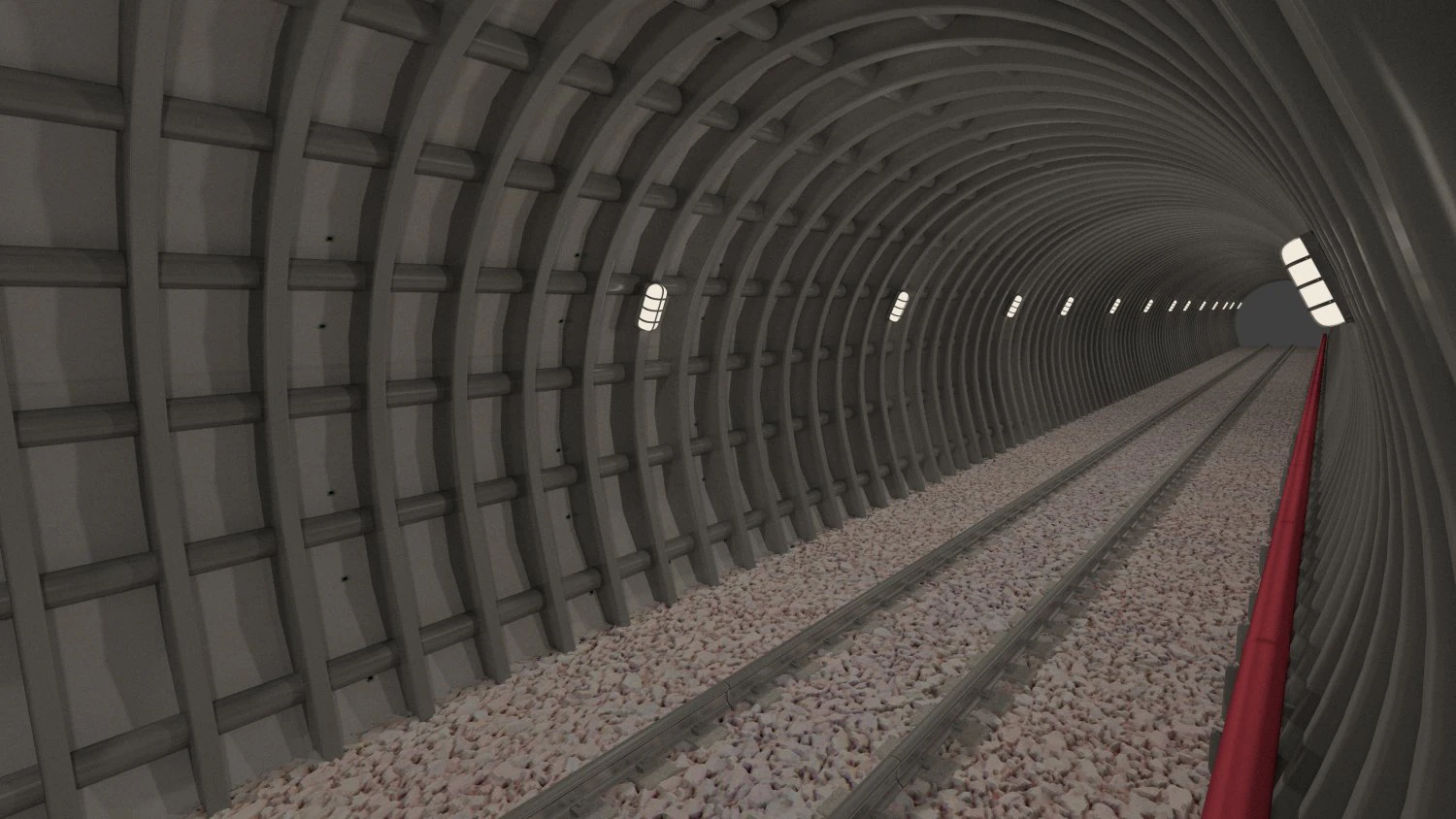 지하철 터널 3D 모델 .c4d .max .obj .3ds .fbx .stl .blend 