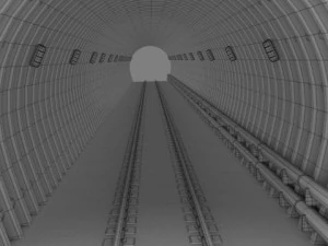 지하철 터널 3D 모델