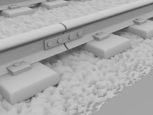 trainsubway track 3D Modell