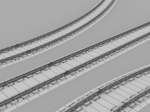 trainsubway track 3D Modell