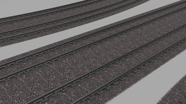 double rail line Modelo 3D .c4d .max .obj .3ds .fbx .stl .blend 