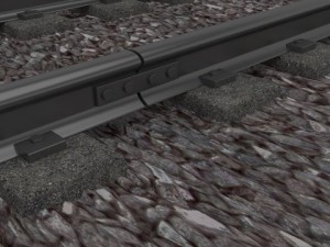 double rail line Modelo 3D