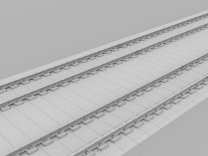 double rail line Modelo 3D