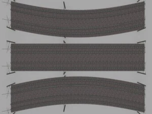 linha de trem eletrificada Modelo 3D