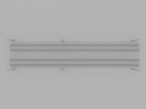 linha de trem eletrificada Modelo 3D