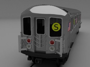 subway station with train included 3D Model
