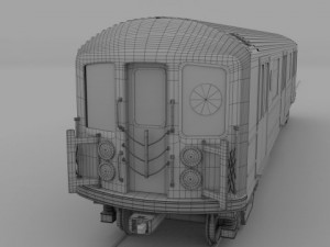 subway station with train included 3D Model
