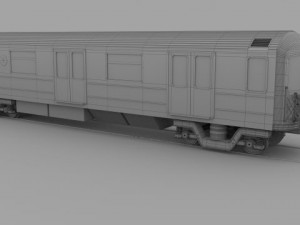 subway station with train included 3D Model
